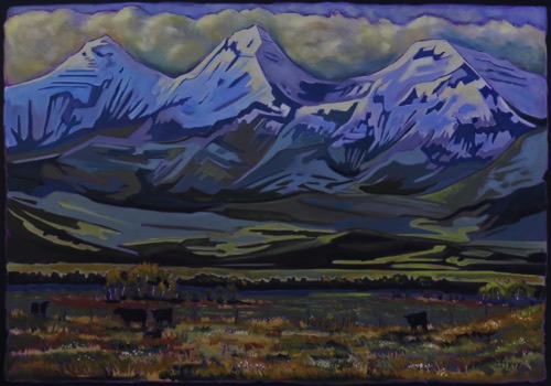 Where the Mountains Meet the Prairies 
44 x 60    sold
